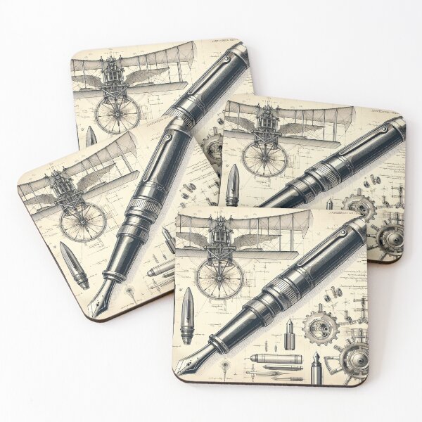 Item preview, Technical Drawing of a Fountain Pen designed and sold by djfabrix.