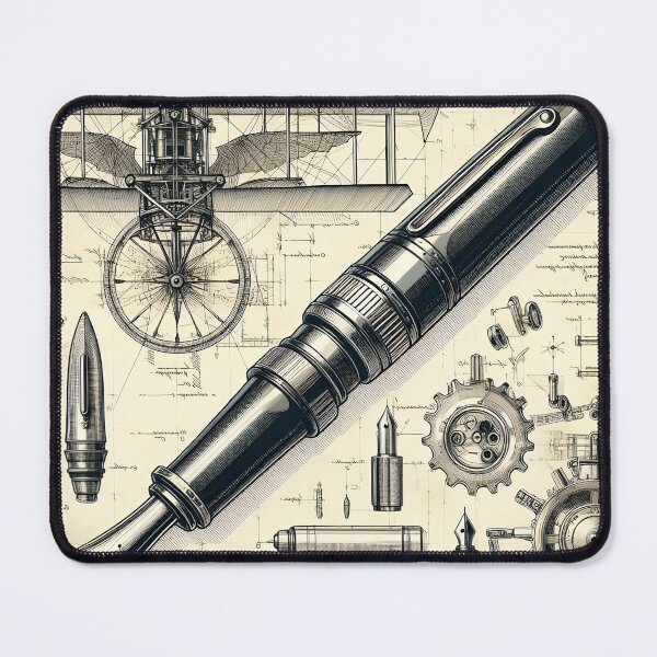 Item preview, Technical Drawing of a Fountain Pen designed and sold by djfabrix.