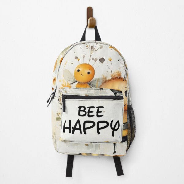 Item preview, Bee Happy Honey Bees and Flowers designed and sold by Driftwood Spirits.