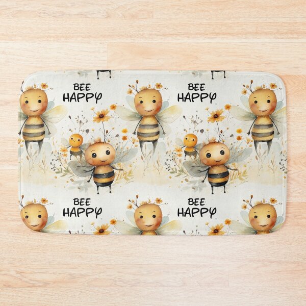 Item preview, Bee Happy Honey Bees and Flowers designed and sold by Driftwood Spirits.