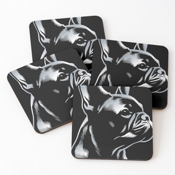 Item preview, French bulldog drawing head designed and sold by Highkeys.