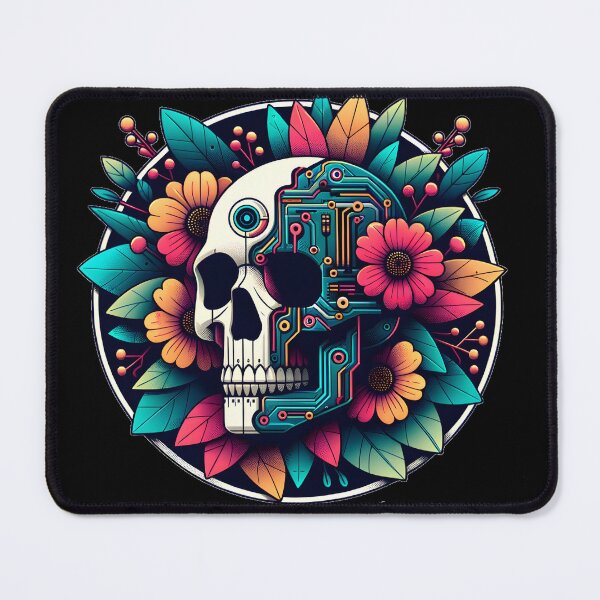 Item preview, Floral Fusion Skull designed and sold by Kikus31.