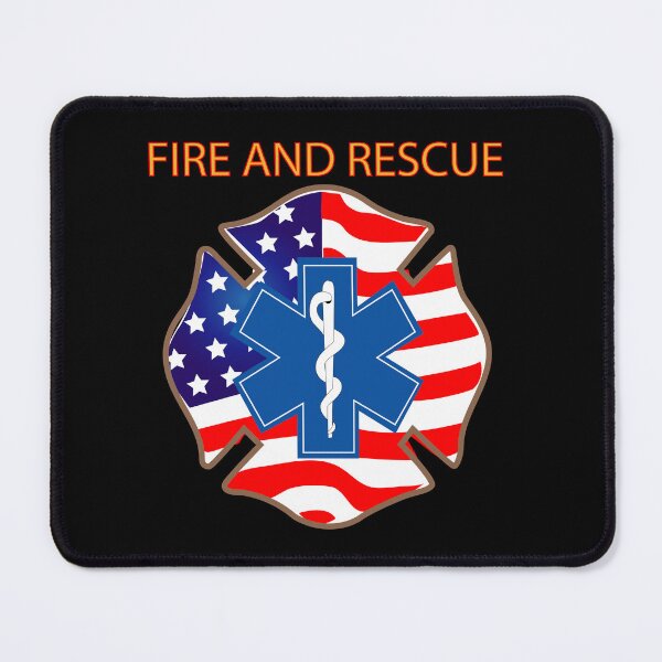 Item preview, Fire and Rescue with Text designed and sold by Military Insignia Products.
