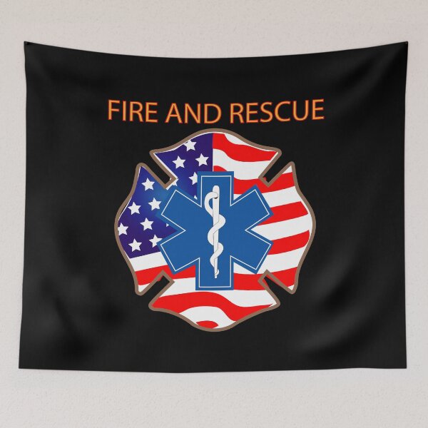 Item preview, Fire and Rescue with Text designed and sold by Military Insignia Products.