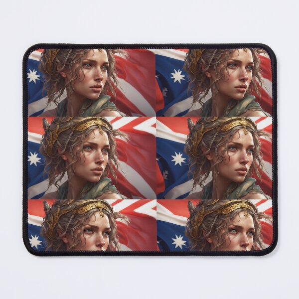 Item preview, The Australian flag drapes the head of a young and beautiful girl representing the nation. designed and sold by Giuseppe Pellegrino.