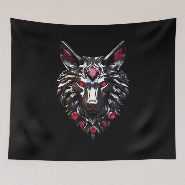 Item preview, Majestic Beautiful She-wolf with Ruby Stones designed and sold by Aquillashop.
