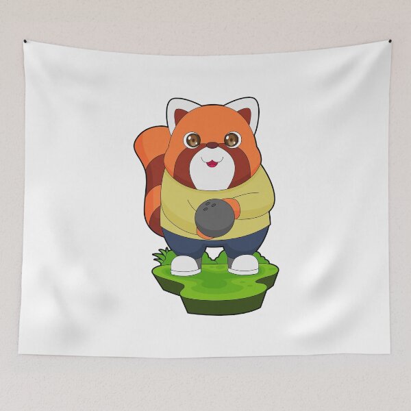 Item preview, Red Panda Bowling Bowling ball Sports designed and sold by Snabdesign84.