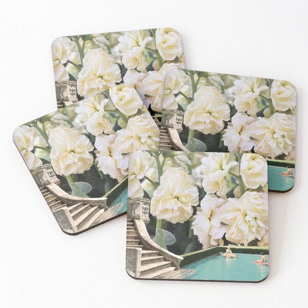 Item preview, Floating under Flowers - vintage photo under white roses collage designed and sold by linzsepe.