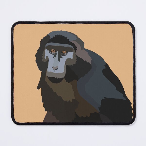 Item preview, S is for Sulawesi Macaque,Sulawesi Macaque Illustration – Primate Art for Wildlife and Nature Lovers designed and sold by PrettylittlepastelUk.