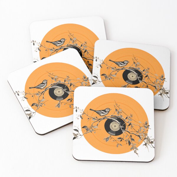 Item preview, Vinyl Record & Sparrow designed and sold by Artsy Owl.