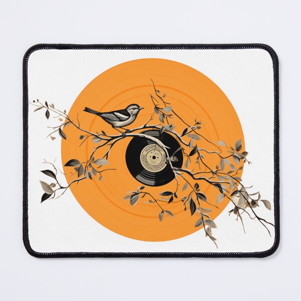 Item preview, Vinyl Record & Sparrow designed and sold by Artsy Owl.