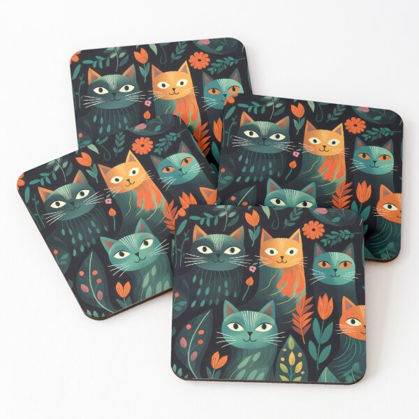 Item preview, Chic Cat Patterns cute cat pattern animals  designed and sold by PetPalsEmporium.