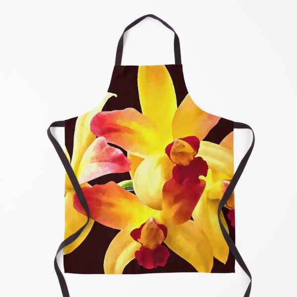 Item preview, Yellow and Maroon Orchids Brassolaeliocattleya Laughing Boy designed and sold by Susan Savad.