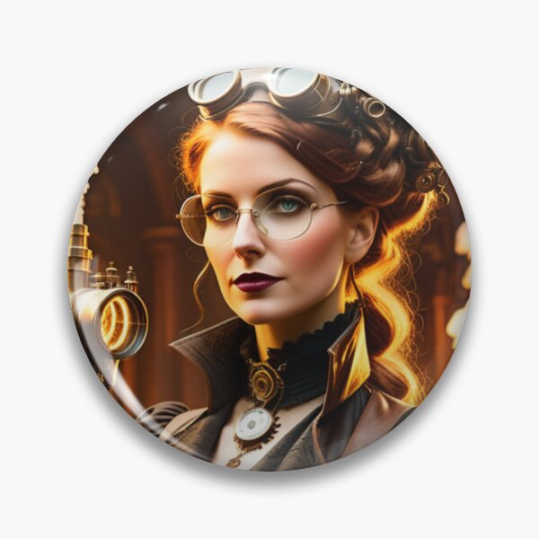 Item preview, Steampunk World - Woman Inventor Victorian Brass and Copper Gadgets Steam Machines designed and sold by Butler in the Home.