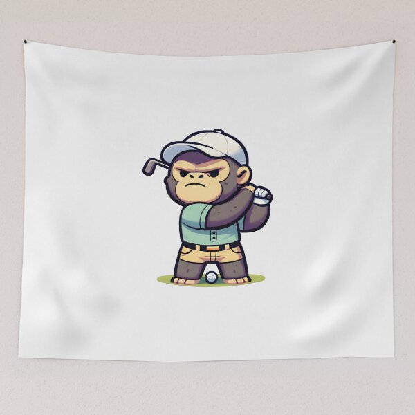 Item preview, Golfer Monkey Ready to Swing designed and sold by UmbrellaStudio1.