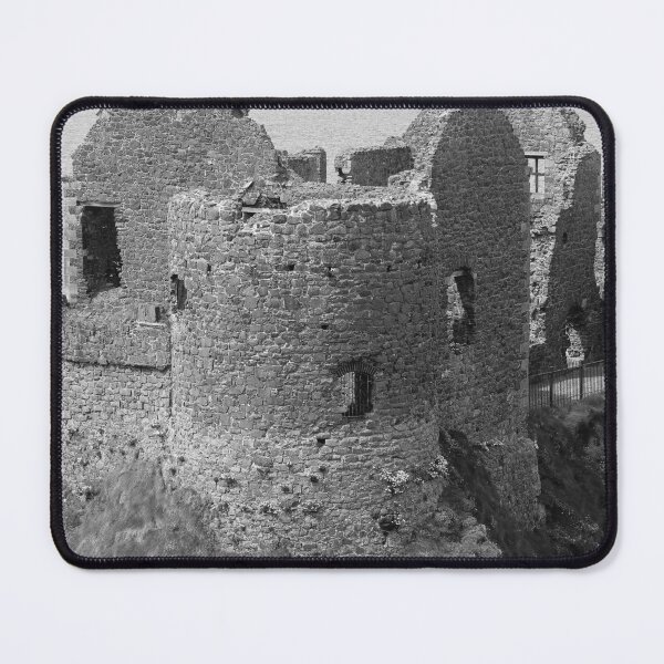 Item preview, Dunluce Castle Ruins bw vert designed and sold by eddiebarronshop.