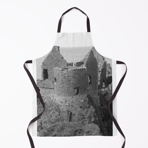 Item preview, Dunluce Castle Ruins bw vert designed and sold by eddiebarronshop.