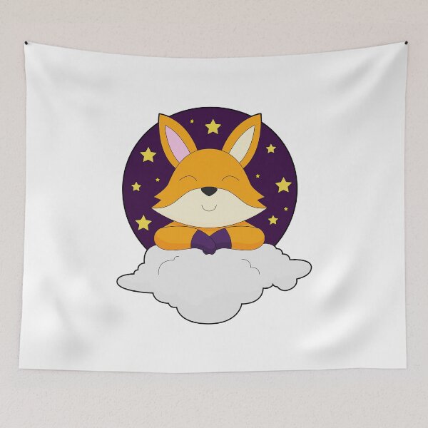 Item preview, Fox Night Clouds Stars designed and sold by Snabdesign84.