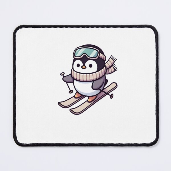 Item preview, Penguin Skier Winter Fun designed and sold by UmbrellaStudio1.