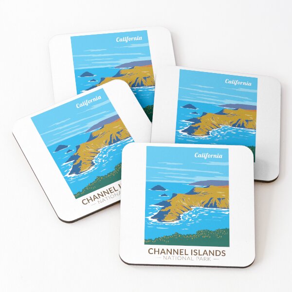 Item preview, Channel Islands National Park California Travel Art Vintage designed and sold by KrisSidDesigns.