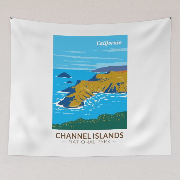 Item preview, Channel Islands National Park California Travel Art Vintage designed and sold by KrisSidDesigns.