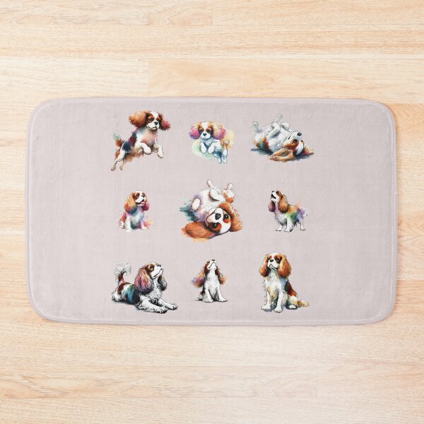 Item preview, Cavalier King Charles Spaniels Sitting, Stretching, jumping and Barking designed and sold by barksandsqueaks.