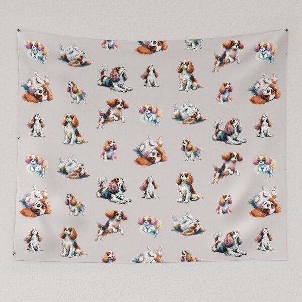 Item preview, Cavalier King Charles Spaniels Sitting, Stretching, jumping and Barking designed and sold by barksandsqueaks.