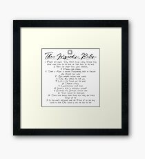 The Wizard's Rules Framed Print