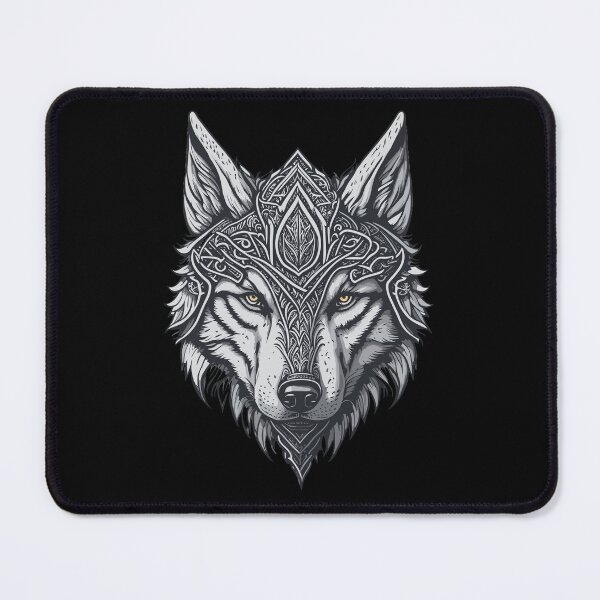 Item preview, Viking style wolf head tattoo designed and sold by Grafixfun.