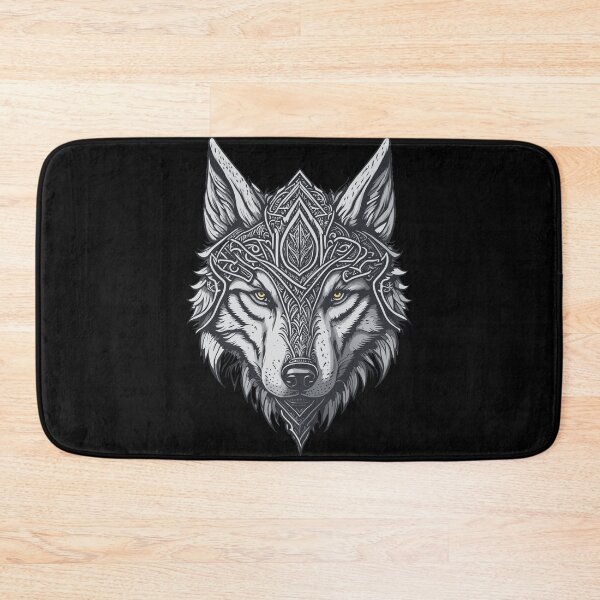 Item preview, Viking style wolf head tattoo designed and sold by Grafixfun.