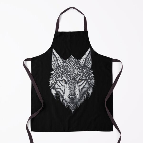 Item preview, Viking style wolf head tattoo designed and sold by Grafixfun.