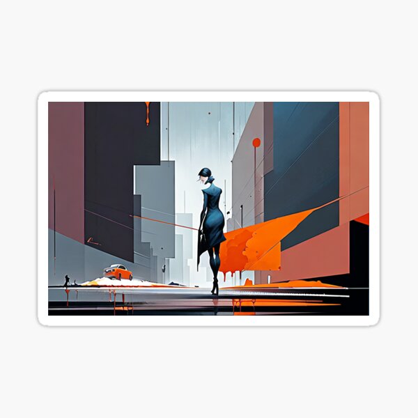 Woman On The Street Sticker