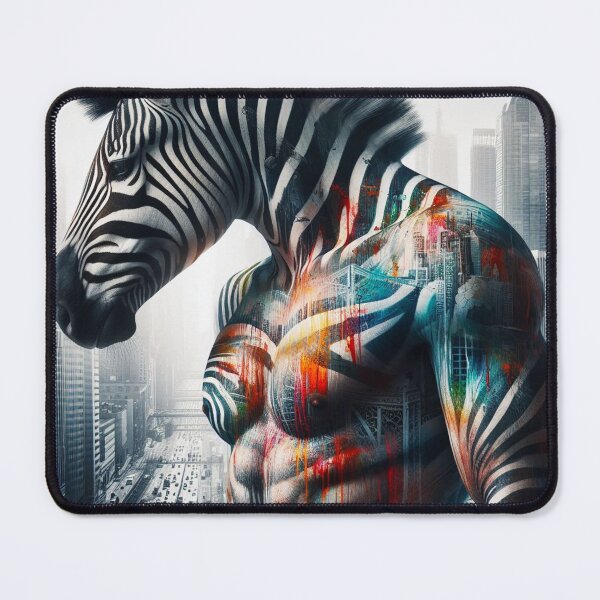 Item preview, ZEBRAMAN VISITS THE CITY designed and sold by SCOTTYBOYART.