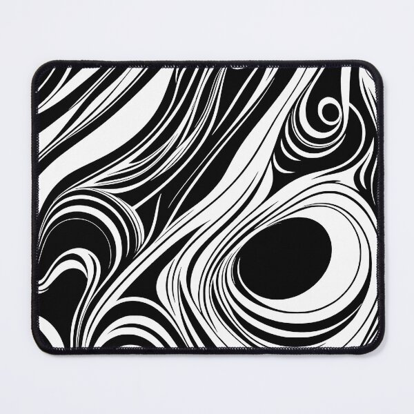 Item preview, Abstract black and white liquid swirls design designed and sold by BattaAnastasia.
