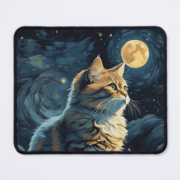 Item preview,  Munchkin Cat in Moonlit Night  designed and sold by cutiepie11cats.