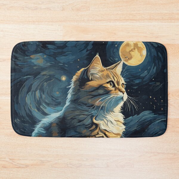 Item preview,  Munchkin Cat in Moonlit Night  designed and sold by cutiepie11cats.