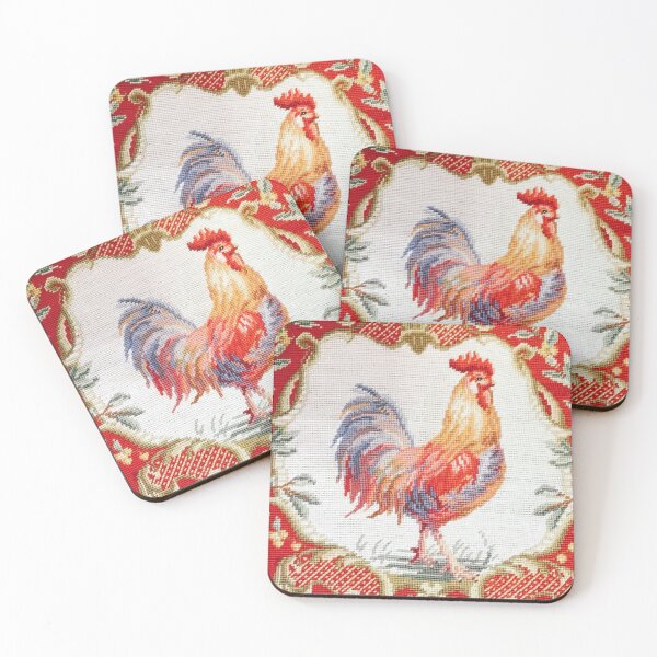 Item preview, Vintage Needlepoint Rooster Tapestry designed and sold by Neeshki.