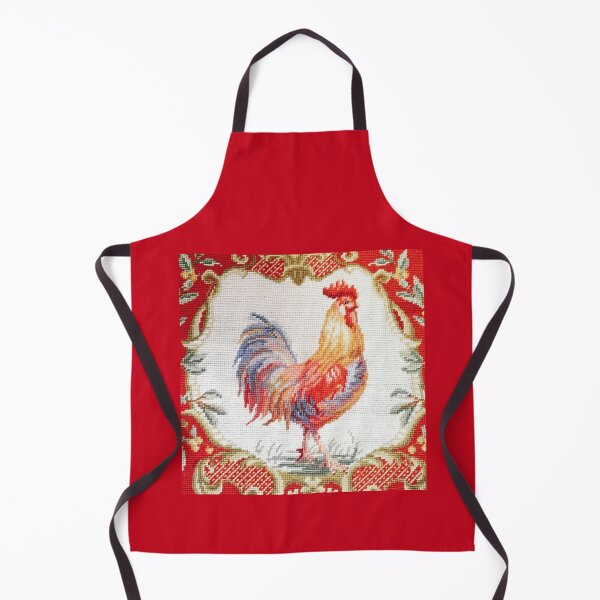 Aperçu de l'œuvre Tapisserie Coq Needlepoint Vintage créée et vendue par Neeshki.