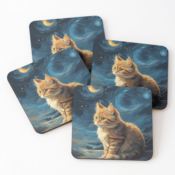 Item preview, Munchkin Cat in Moonlit Night  designed and sold by cutiepie11cats.