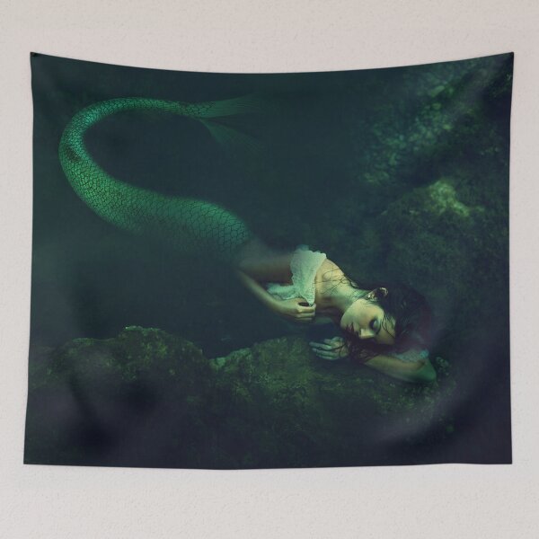 Item preview, The Mermaid magical realism under the sea female mermaid color photographic art print  designed and sold by Jéanpaul  Ferro.