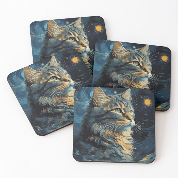 Item preview, American Curl Cat in Starry Night designed and sold by cutiepie11cats.