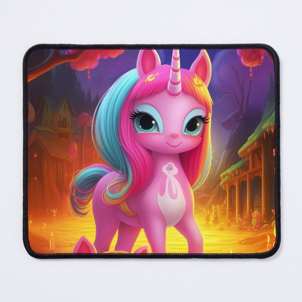 Item preview, A pink unicorn with a rainbow mane in the company of her friend among the festive candles. designed and sold by czintos.