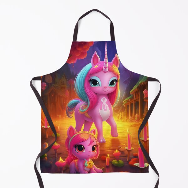 Item preview, A pink unicorn with a rainbow mane in the company of her friend among the festive candles. designed and sold by czintos.