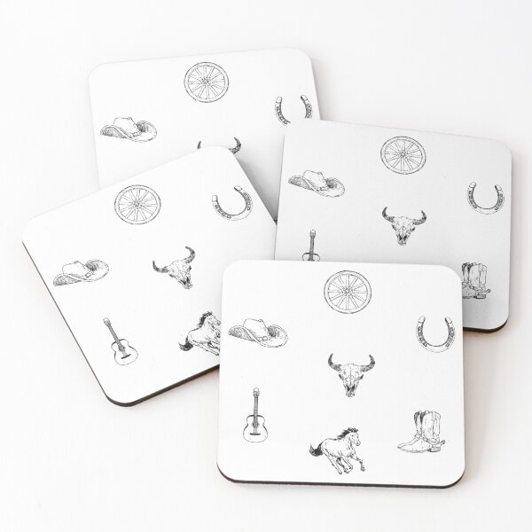 Item preview, Western Black and White Sticker Pack designed and sold by pedersenscout.