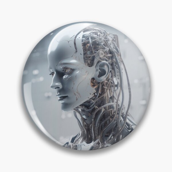 Item preview, Sophisticated Cybernetic Muse - Futuristic Robotic Art designed and sold by SmartDesignByBB.