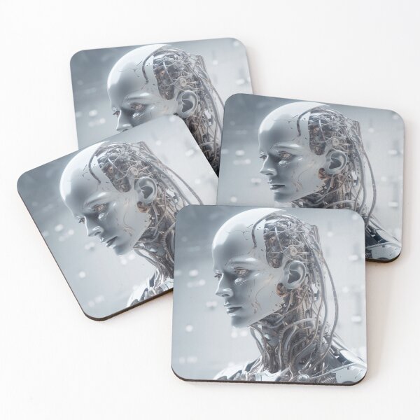 Item preview, Sophisticated Cybernetic Muse - Futuristic Robotic Art designed and sold by SmartDesignByBB.