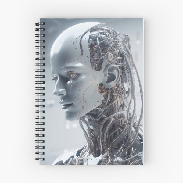 Item preview, Sophisticated Cybernetic Muse - Futuristic Robotic Art designed and sold by SmartDesignByBB.