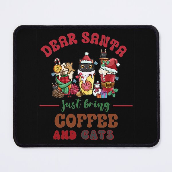 Item preview, Dear Santa just bring coffee and cats designed and sold by Monika-art.