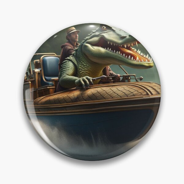 Item preview, Crocodile driving a speedboat designed and sold by Giuseppe Pellegrino.
