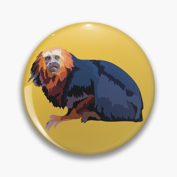 Item preview, G is for Golden Headed Lion Tamarin ,Golden-headed Lion Tamarin – Vibrant and Rare Tropical Primate Illustration designed and sold by PrettylittlepastelUk.